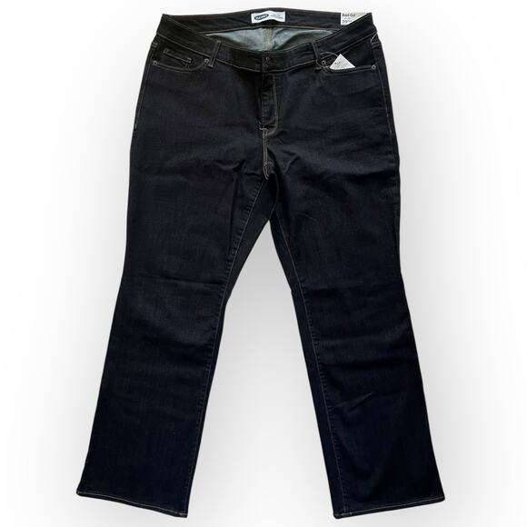 Old Navy Women's Dark Wash Secret-Slim Pockets Bootcut Jeans Size 20 Plus - NWT - Picture 1 of 12
